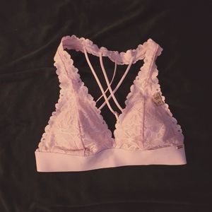 NWT VS Pink bralette, light baby pink w/glitter XS